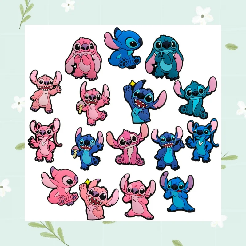 

Stitch Clown Shoe Charms for Clogs Bubble Slides Sandals PVC Shoe Decorations Accessories for Christmas Gift Cartoon shoe access
