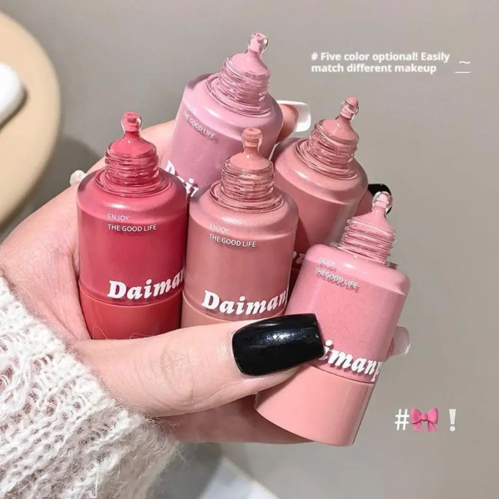 Koreaanse Vloeibare Blusher Lip En Wang Hydraterende Stick Lip Make-up Rouge Natuurlijke Balsem Glans Wang Poeder Blush Crème Gezichts H2U8