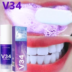 V34 Teeth Whitening Toothpaste Pen Remove Plaque Stains Cleaning Oral Hygiene Bleaching Dental Tools Fresh Breath Beauty Health