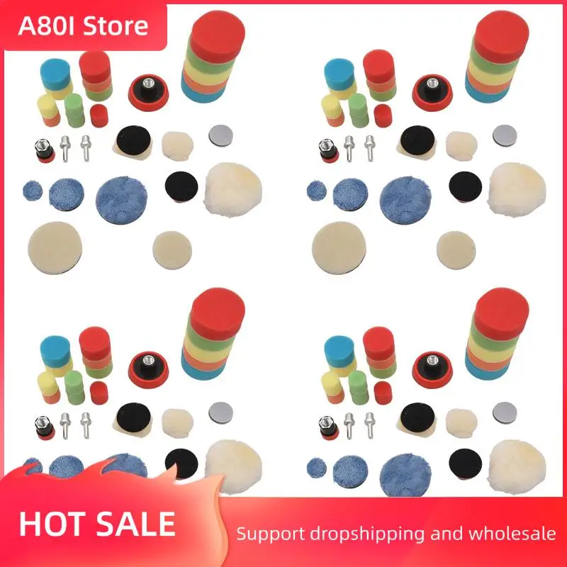 

A80I 4 Set Polishing Wheel Buffing Car Beauty Waxing Car Polishing Pad Set Polishing Buffer Waxing Buffing Pad Gross Polish