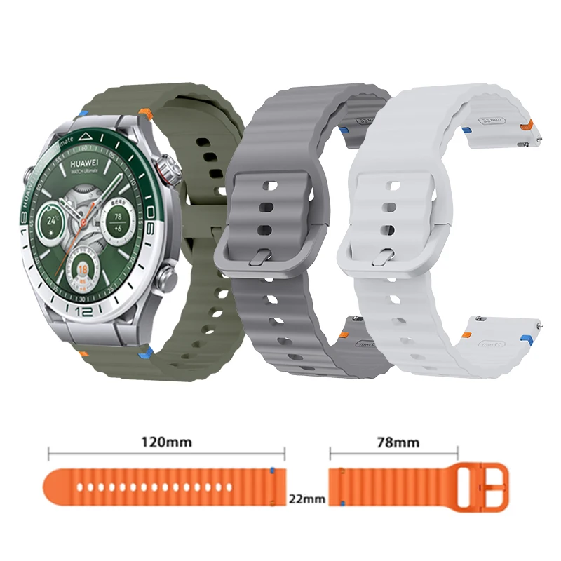 حزام سيليكون لساعة Huawei Watch GT4 GT5 46mm سوار بديل لساعة Huawei Watch Ultimate Watchband الرسمية بنفس النمط