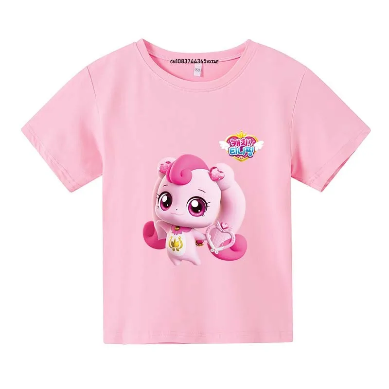 

Tiny Ping Kids Cute Summer Short Sleeve Anime Print Short Sleeve T-shirts 3-13 Years Boys Girls Leisure Outfits Children Clothes