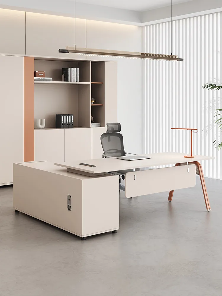 

PYJ simple and stylish modern desk office small boss office desk and chair combination