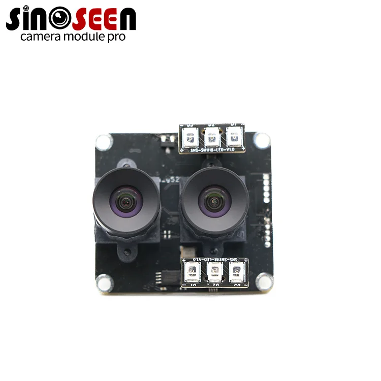 1080P USB Camera Module Board with 60 Degrees Dual Lens Camera Module Fill Light 2MP USB Interface Plug and Play for Computer