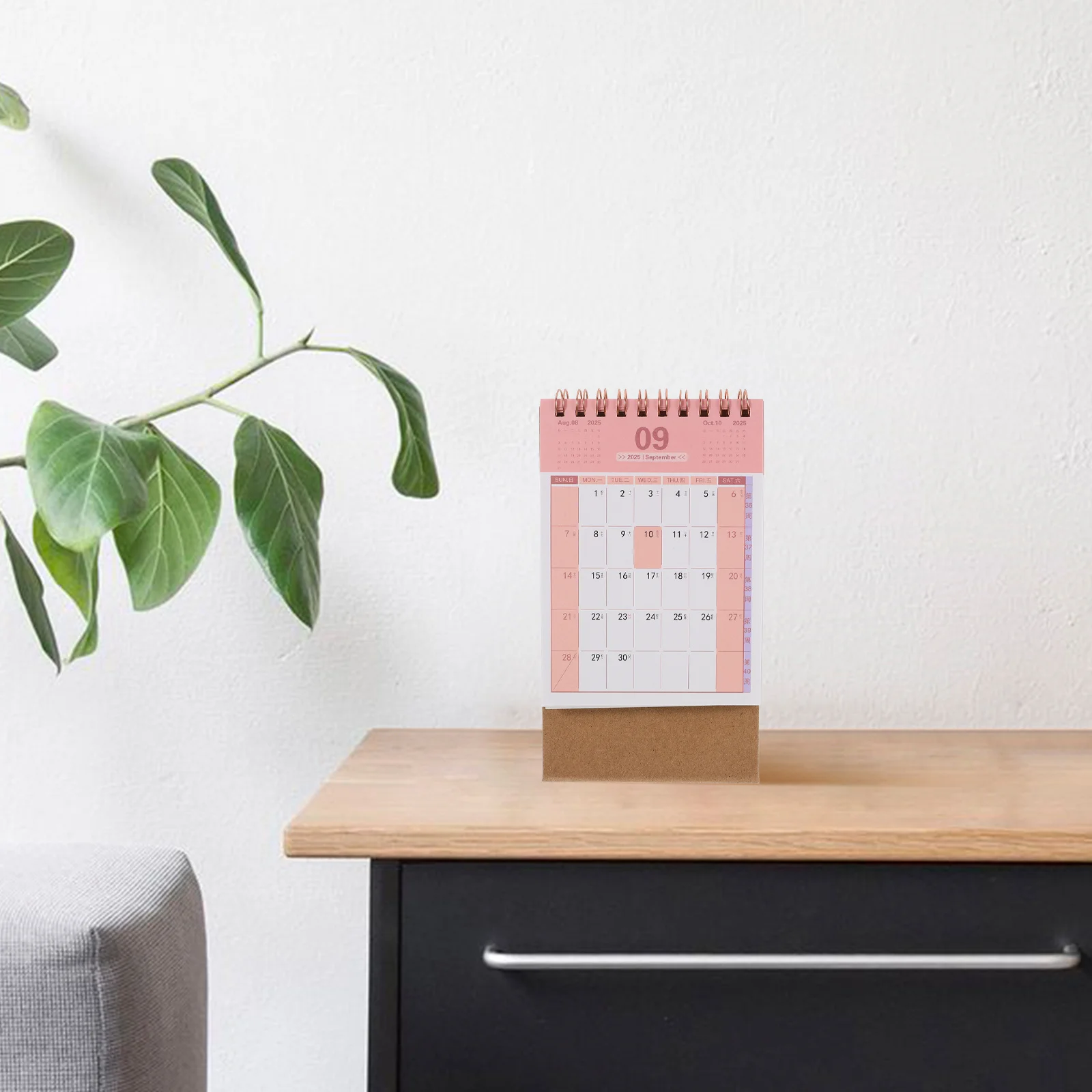 

Маленький настольный календарь от 2024 до 2025 года, мини-раскладной бумажный планировщик, прочный металлический переплет с кольцом, ежемесячный планировщик для офиса