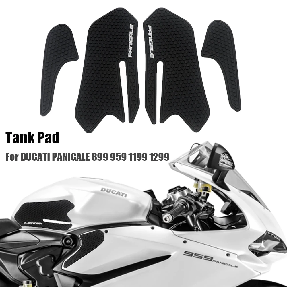 Untuk DUCATI PANIGALE 899 959 1199 1299 stiker samping bantalan tangki sepeda motor traksi pegangan bahan bakar Gas Decal Anti selip pelindung lutut