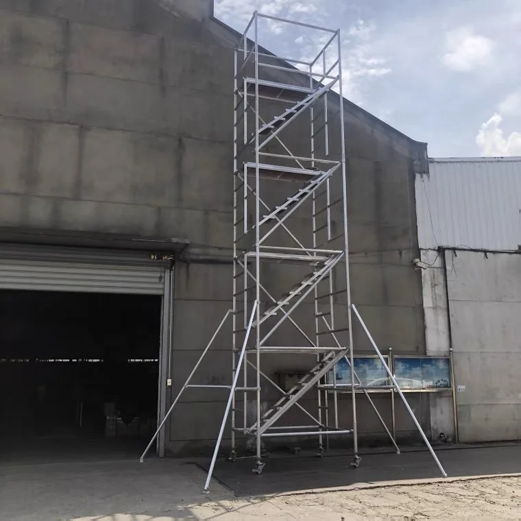 Menara Perancah Teleskopik Aluminium Mobile Model Baru dalam Perancah