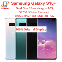 Samsung Galaxy S10 Plus S10+ G9750 Dual Sim Snapdragon 8/12GB RAM 128/512GB/1TB ROM 6.4\