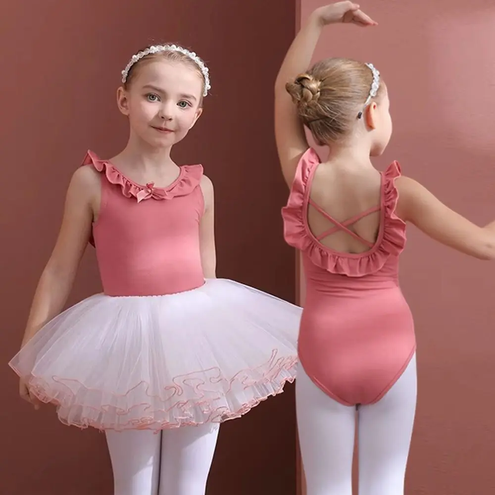 Vestido de Ballet de Manga Corta a la Moda, Leotardos de Ballet Elásticos de Algodón, Bodys de Ballet Profesionales para Moldear el Cuerpo, para Práctica