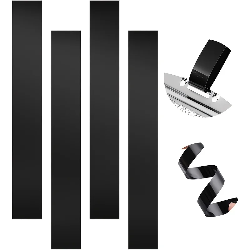 4pcs Polyester Film Snare Straps Black Wire Snare Drum Straps Wire Trapping Kit Wire Belt Drum Set Straps for 14 Inch Drum