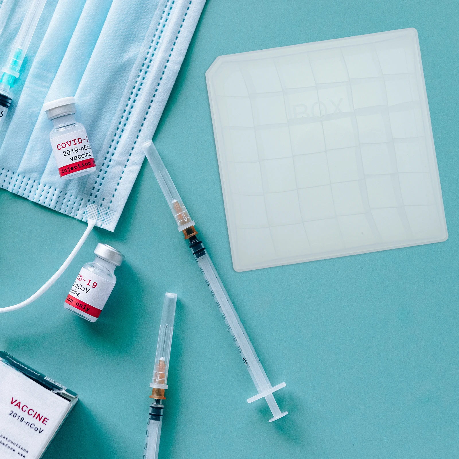 

5ml 36 Compartments Sample Vial Box Plastic Storage Case for Injection Bottles Empty Vials Small Object Organizer