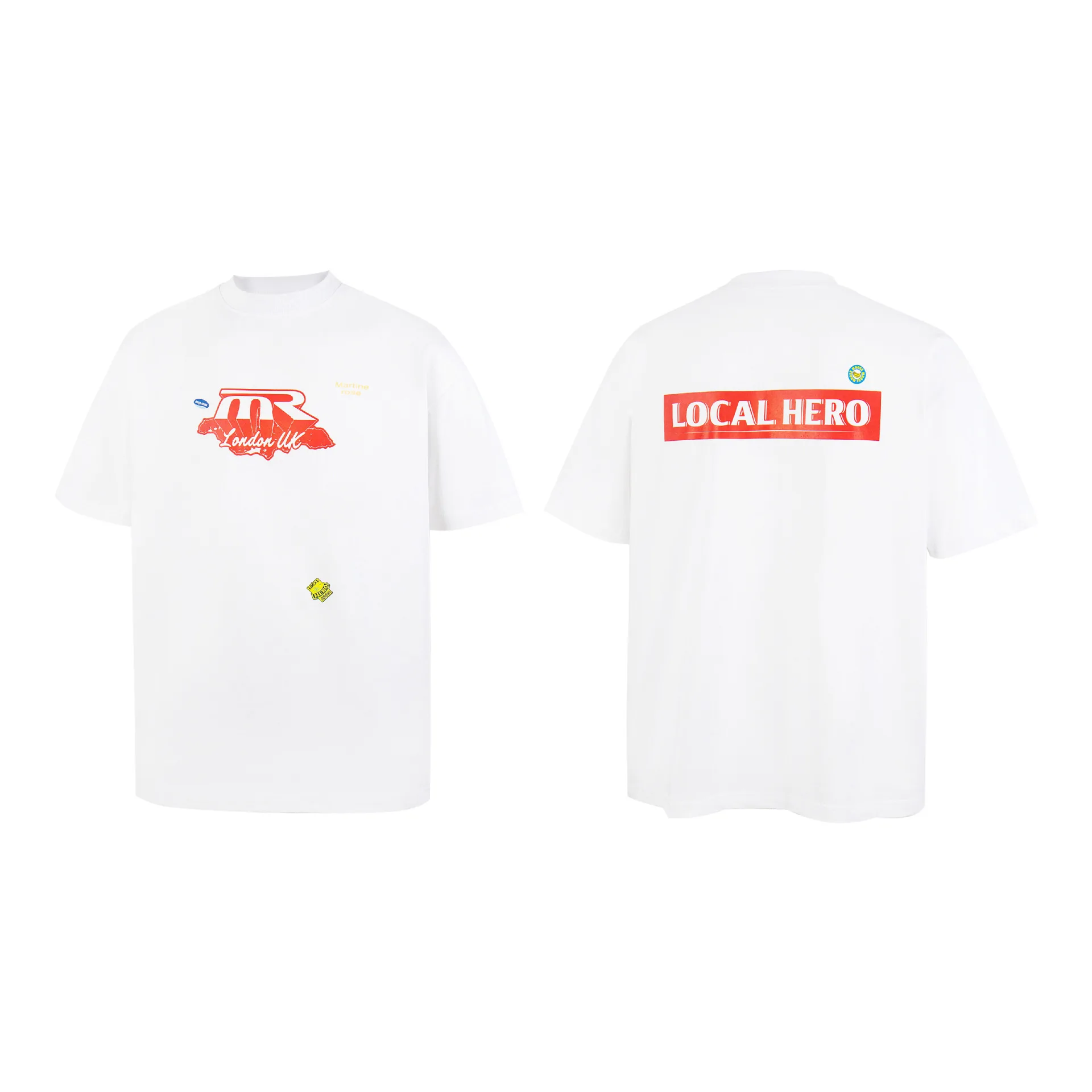 Martine Rose American trendy brand simple MR letter sticker printed logo short-sleeved