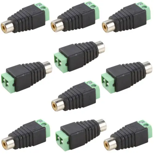 

100PCS Phono RCA Female Plug TO AV Screw Terminal For CCTV AV Adapter Jack