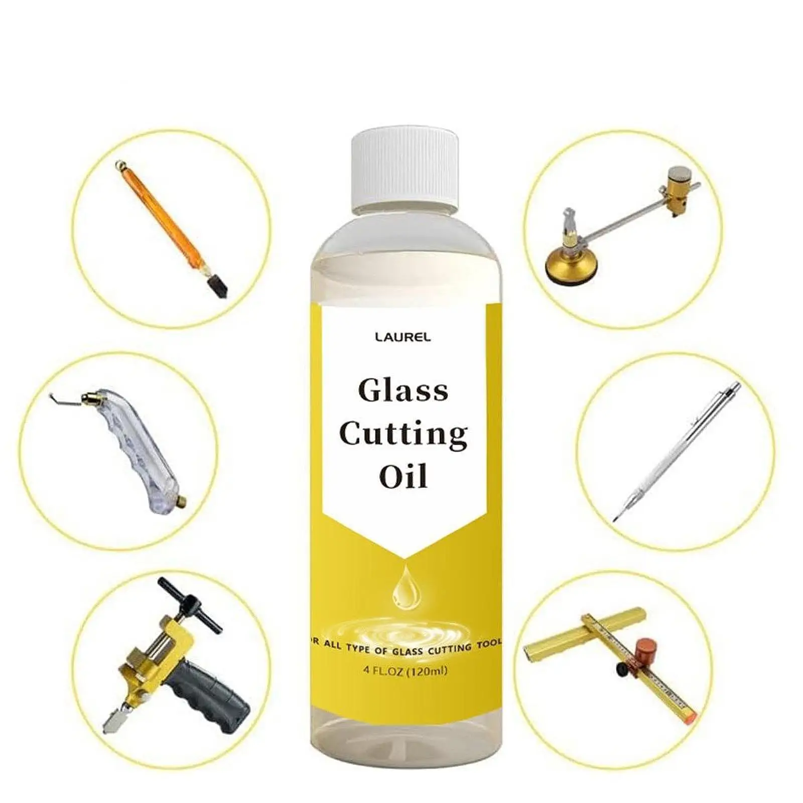 Glass Cutting Oil 118ml Glass Cutter Tool for Mirrors Mosaic Art Fusing Work