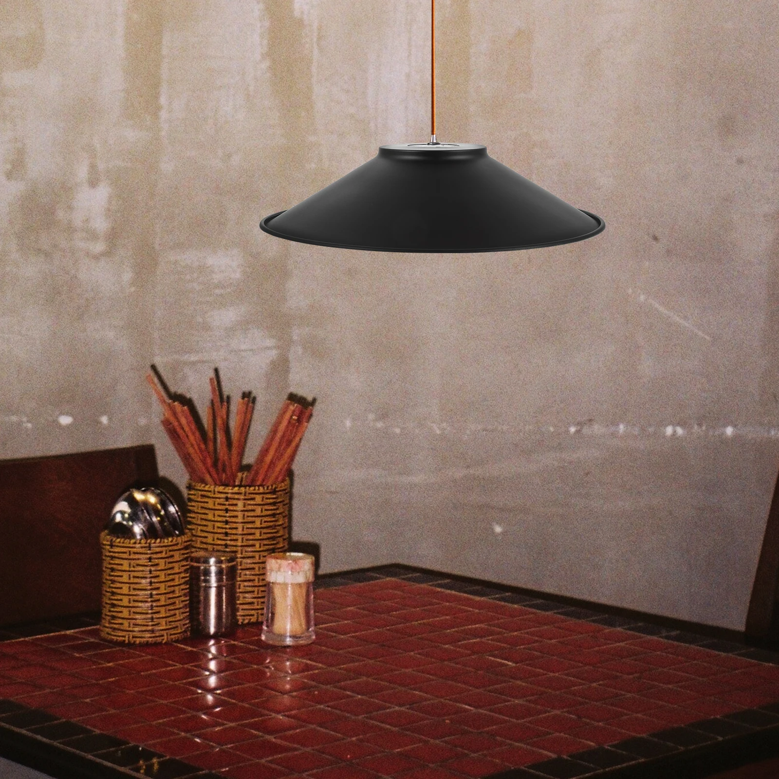 

Pot Lid Lampshade Modern Single Pendant Cover for Bedroom Living Room Study Aluminum Decorative Shades Replacement