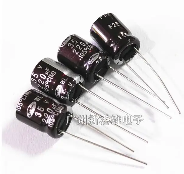 

50PCS/lot original SAMWHA WL 35V220UF 8X12MM 105C 220UF 35V electrolytic capacitor free shipping