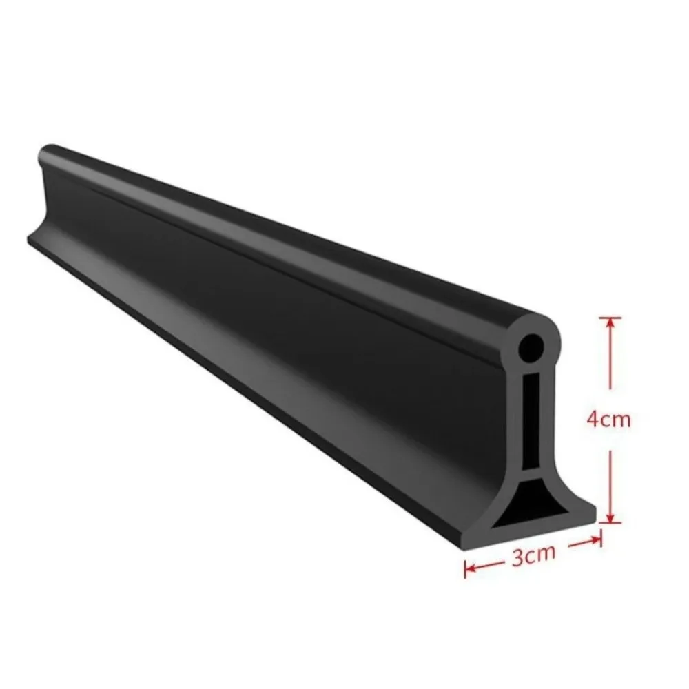 1M Water Proof Water Stop Strip Ground Block Curve Frame Floor Barrier Flexible Body Stick Mount Threshold Block