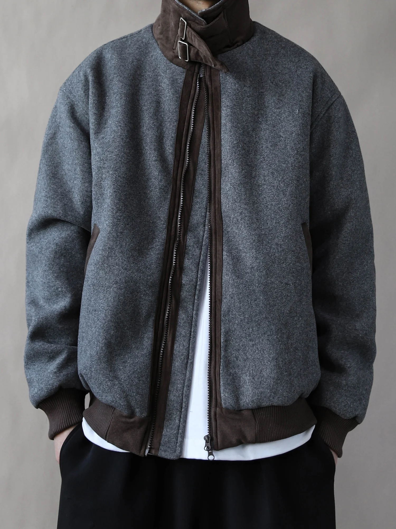 

Мужская хлопковая куртка свободного кроя с воротником-стойкой, в стиле ретро, теплая повседневная верхняя одежда с длинными рукавами из полиэфирного волокна