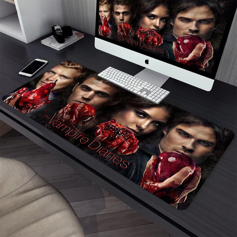 The Vampire Diaries Large Gaming Mouse Pad Computer Mousepad PC Gamer Laptop Mouse Mat Office Mausepad XXL Keyboard Mat Desk Pad