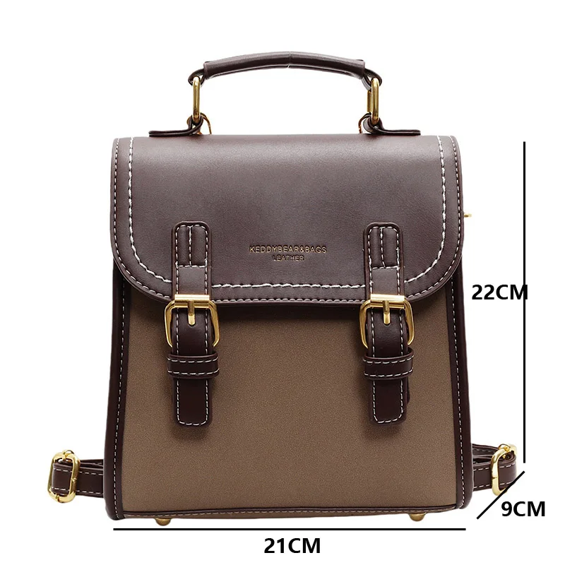 Small Retro Woman Backpack Leather Luxury Backpack Bags for Teenagers Girls 2025 New Designer Shoulder Bags Ladies Travel