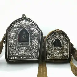 Tibet old brass Antiqued Prayer box Tibetan Lucky Babao GAU Male Amulet Box Tibetan handicrafts TGB169