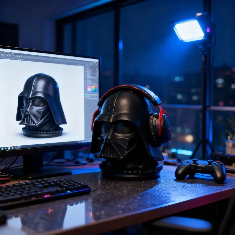 スターウォーズ-ダースベイダー-ヘッドフォンスタンド-ゲーミングヘッドセットホルダー-デスクオーガナイザー-ゲーマールームデコレーション-ギフト