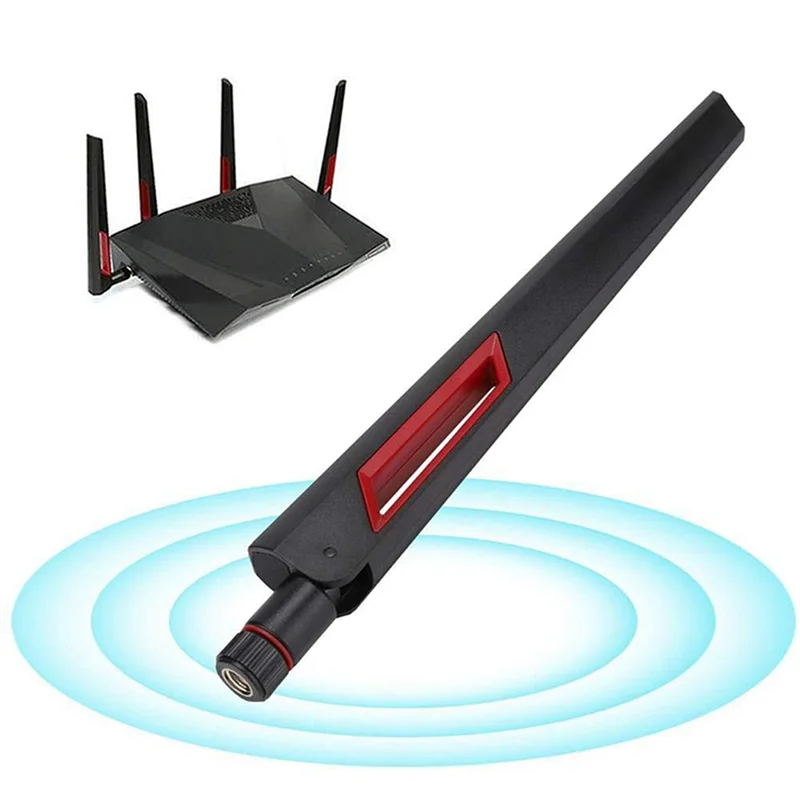 Antena de roteador de ganho completo sma 8dbi 2.4g/5.8g antena de banda dupla adaptador de roteador wi-fi para asus ac68u/ac88u/ac66u 9 peças