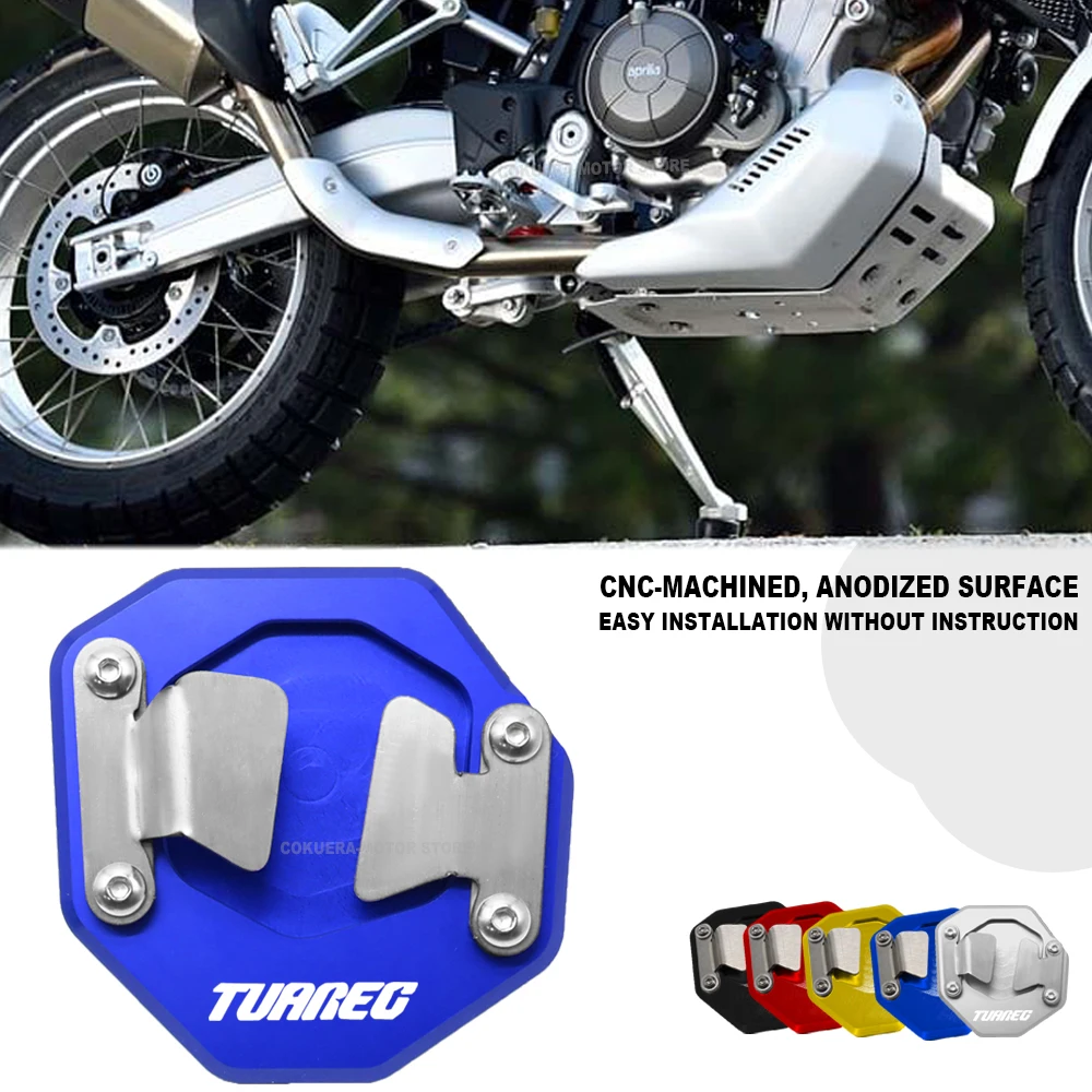 

Motorcycle Accessories CNC Aluminum Kickstand Extension Plate Foot Side Stand Enlarge Pad For Aprilia TUAREG 660 2021 2022