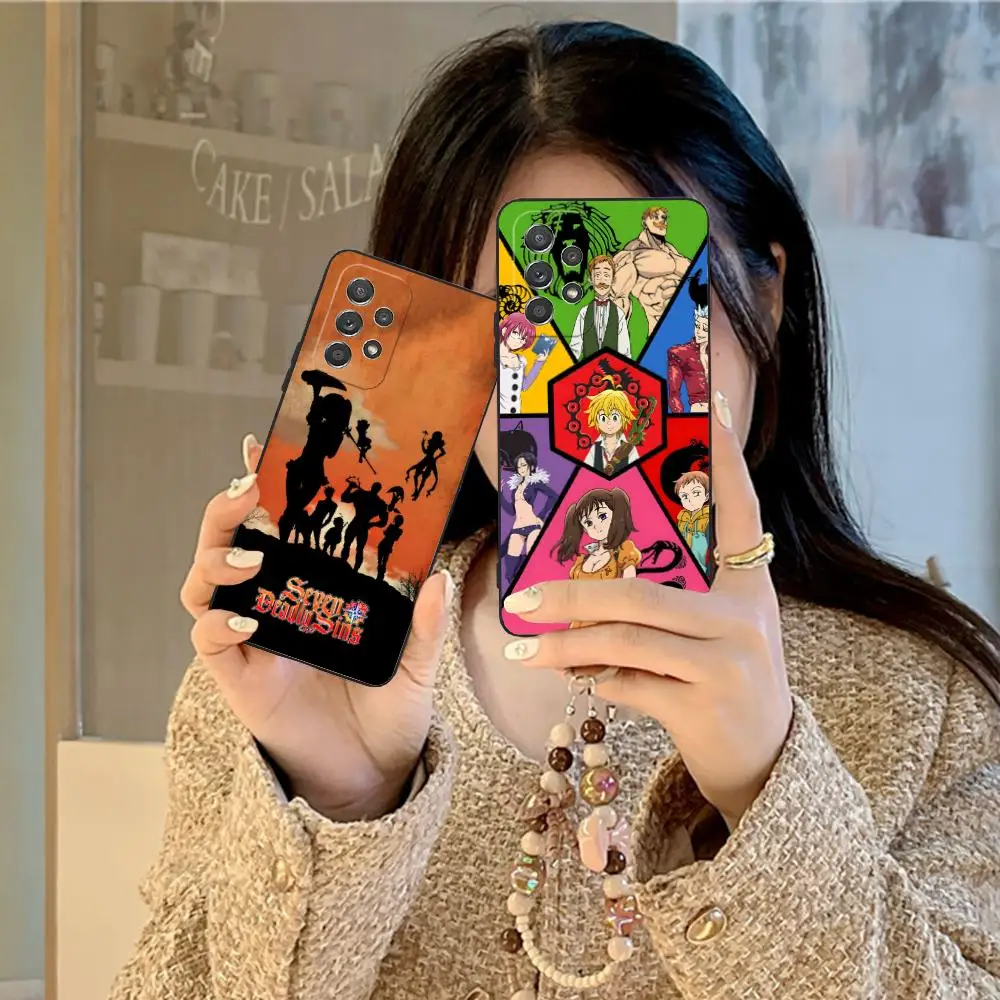 Seven Deadly Sins Phone Case for Samsung Galaxy M55 54 42 35 34 33 32 23 22 15 14 13 12 F55 5G Soft TPU Shockproof Cover