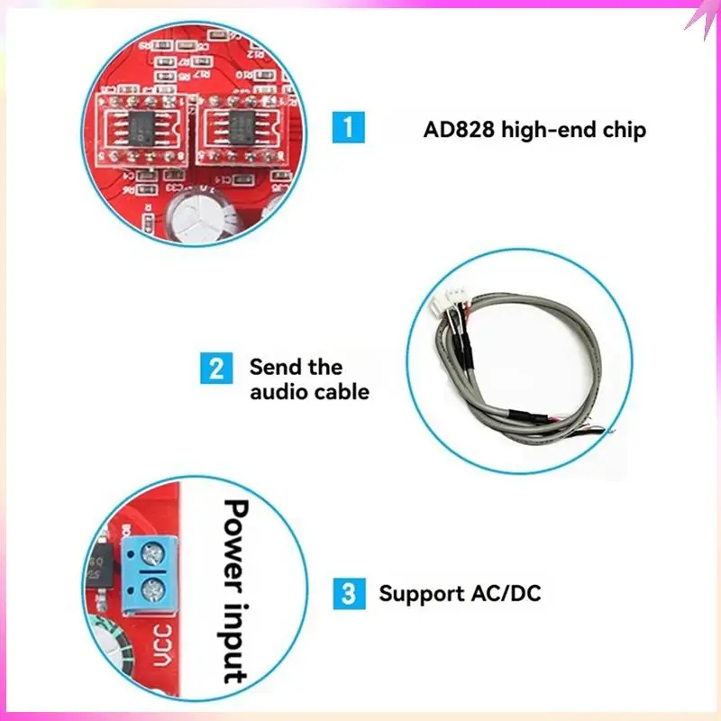 B68C AD828 Preamplifier Volume Control Board With Treble Midrange And Bass Tone Controls Preamplifier Power Amplifier Board