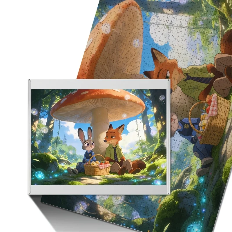 ディズニー ズートピア ジュディ・ホップスとニック・ワイルド ポスターパズル 1000ピース |   高難易度、大人向けの教育エンターテイメントゲーム、ギフトに最適