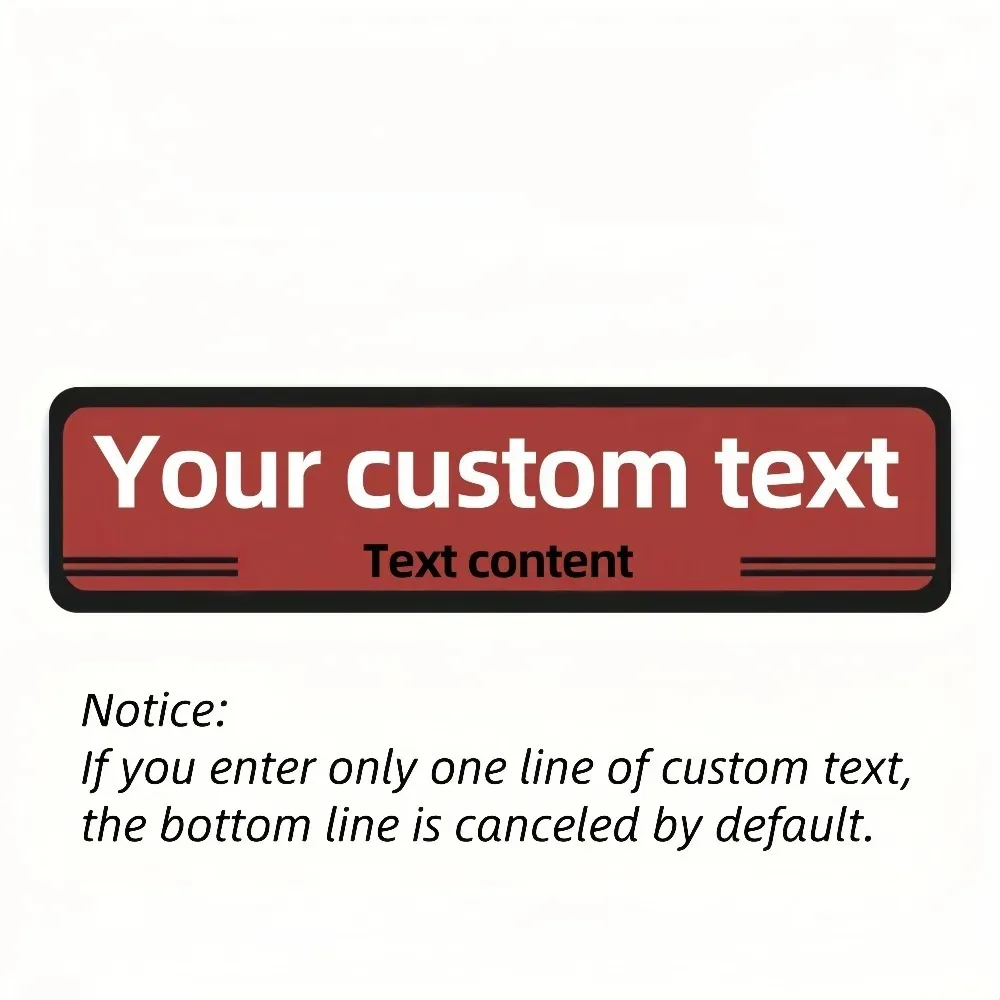 [CIFbuy][2D Flat] Personalized Double Line Red Metal Sign,Custom Text Vintage Home Wall Decor (Only For Decoration)