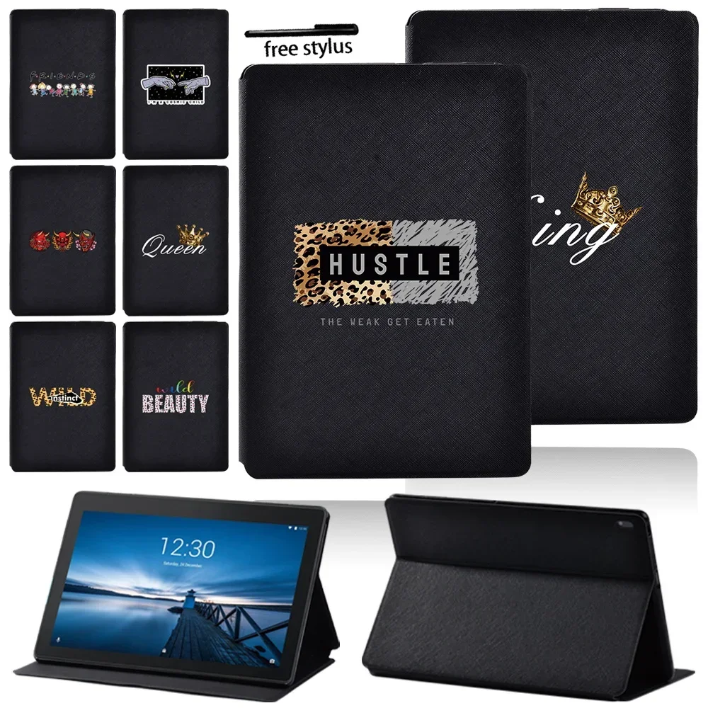 

Tablet Case for Lenovo Tab E10 TB-X104F/M10 10.1" TB-X605F PU Leather Capa for Tab M10 Plus 10.3" TB-X606F