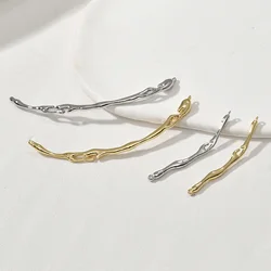 1PC rame irregolare Lava Branch Charms connettore per gioielli che fanno semplici ciondoli a strisce curve risultati del braccialetto della collana fai da te