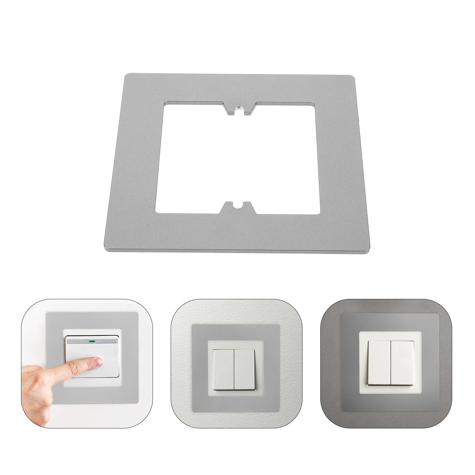 

Decorative Plate Cover For Light Switch Socket Spacer Scratch Resistant Pc Material Wall Repair Plate Outlet