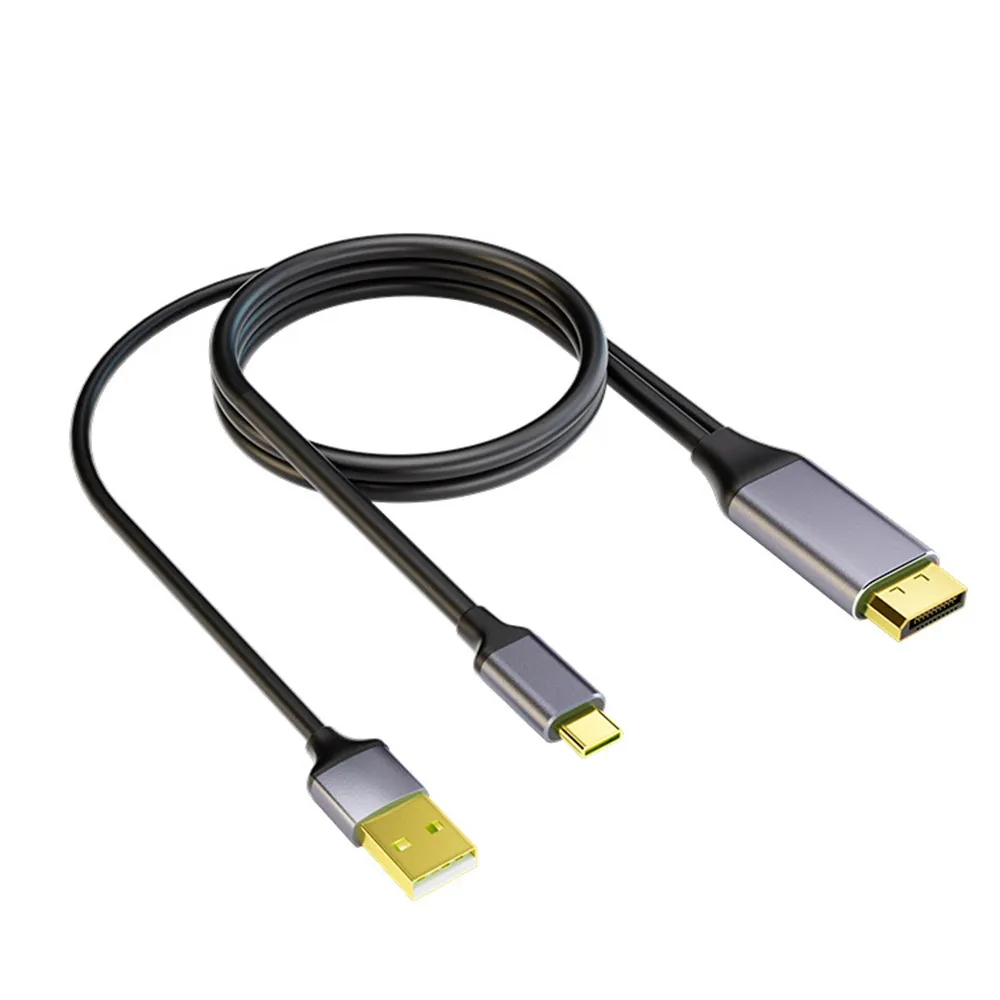 Unidirectional Displayport to USBC cable 4K@60Hz DP to Type C adapter Cable used for Computer Monitor Projector Portable Screen