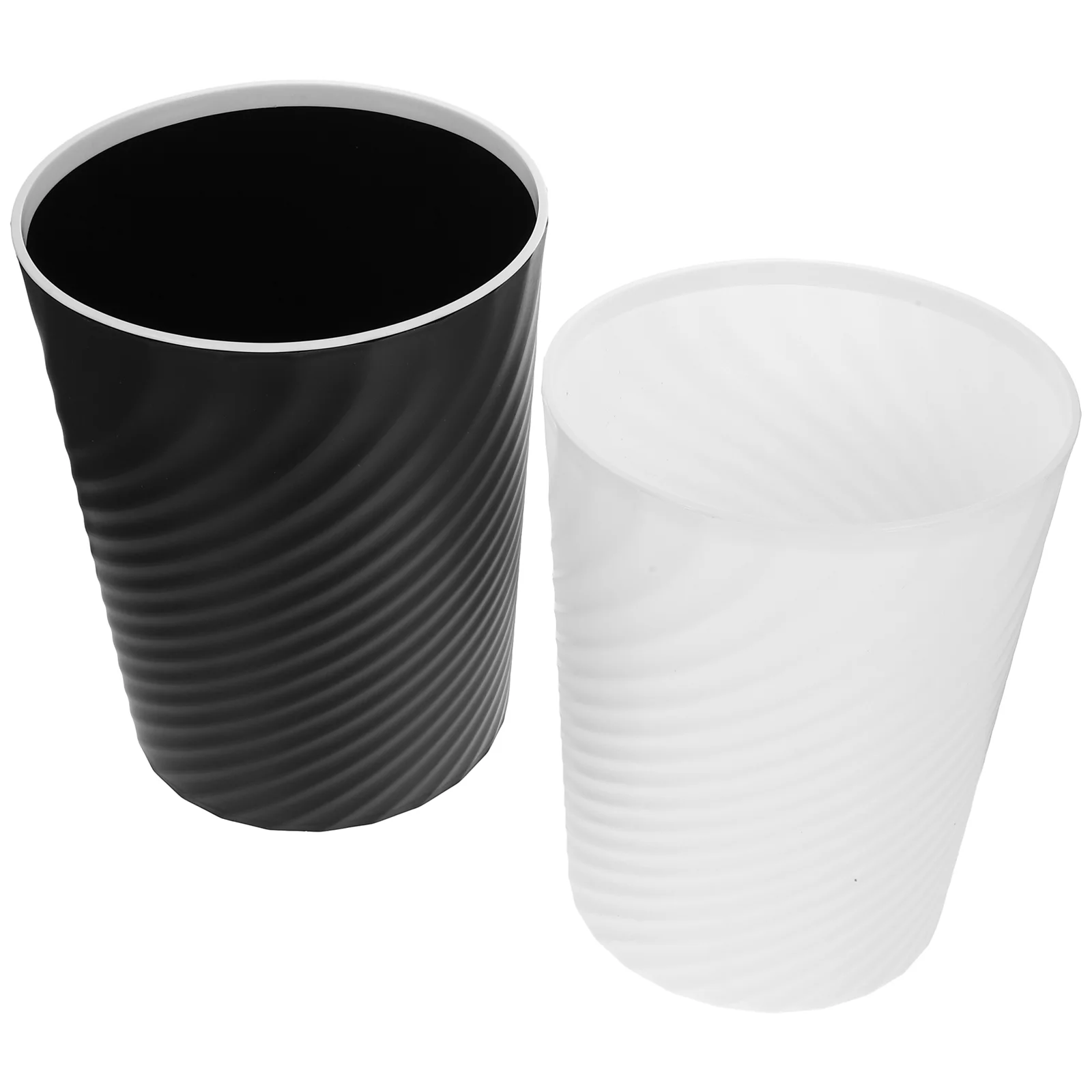 

2 Pcs No Cover Nordic Creative Lidless Trash Can Office Garbage Narrow Place Rubbish Bucket Pp Container Bin Practical