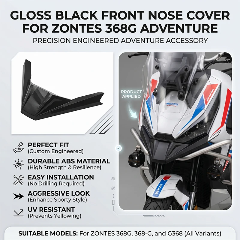 For Zontes 368G 368G Front Extension Beak Arrows Cover Motorcycle 368G