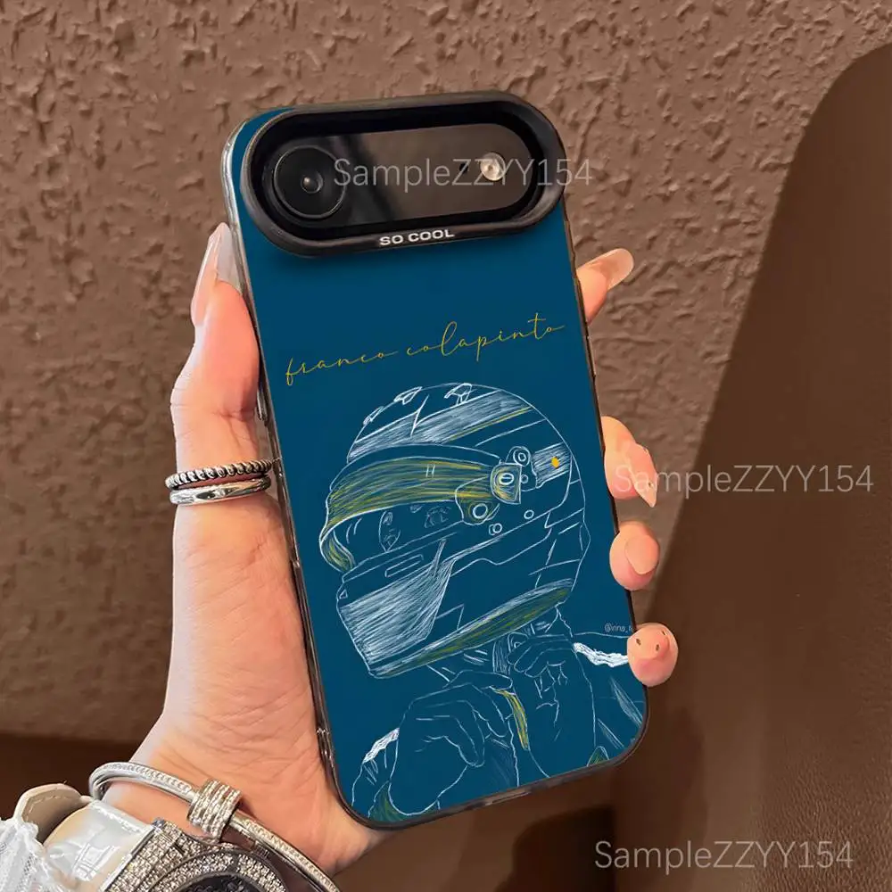 حافظة هاتف F-FrancoS 43 F1 C-Colapinto لهاتف iPhone 17,16,15,14,13,12,X,8,Pro,Max,Plus,E,SE4,Air,Mini Black IMD Matte #6