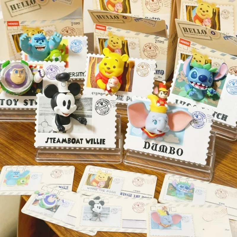 

Disney 100th Anniversary Vintage Stamp Blind Box Creative Refrigerator Magnet Mystery Box Collect Holiday Gifts For Friends And