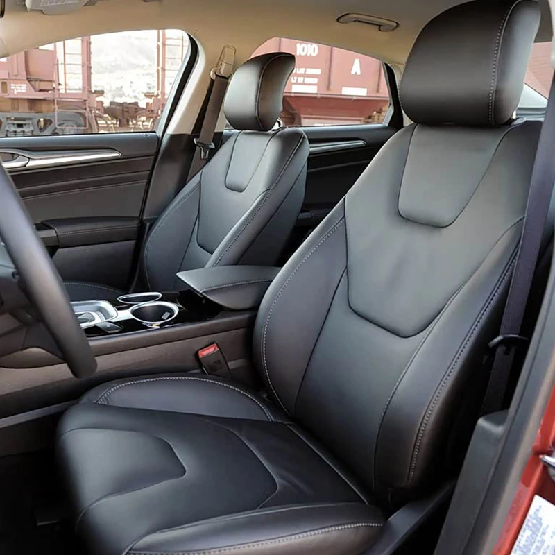 For 2013-2020 Ford Fusion 5 Seats Full Set Car Seat Covers Custom Fit Premium Leather Front Rear Seat Protection