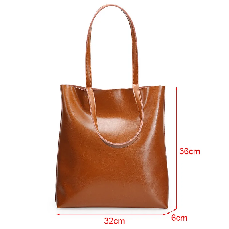 DIENQI Real Genuine Leather Women Shoulder Bags Large Female Fashion Office Retro Bag Ladies Hand Big Bags for women 2023 Sale