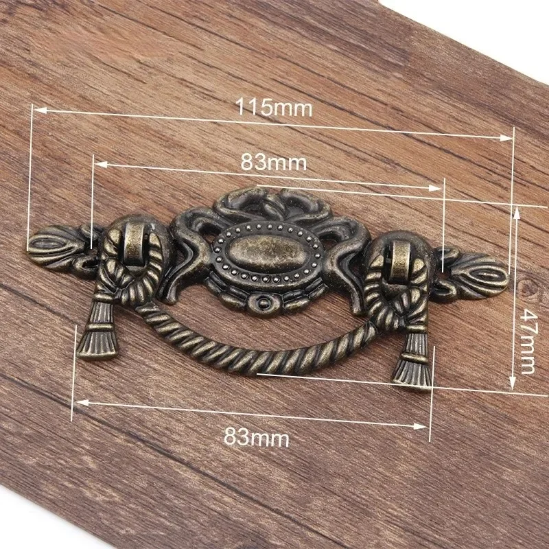 1PC Retro Alloy Kitchen Drawer Cabinet Door Handle Furniture Knobs Hardware Cupboard Antique Pull Handles,Bronze Tone furniture