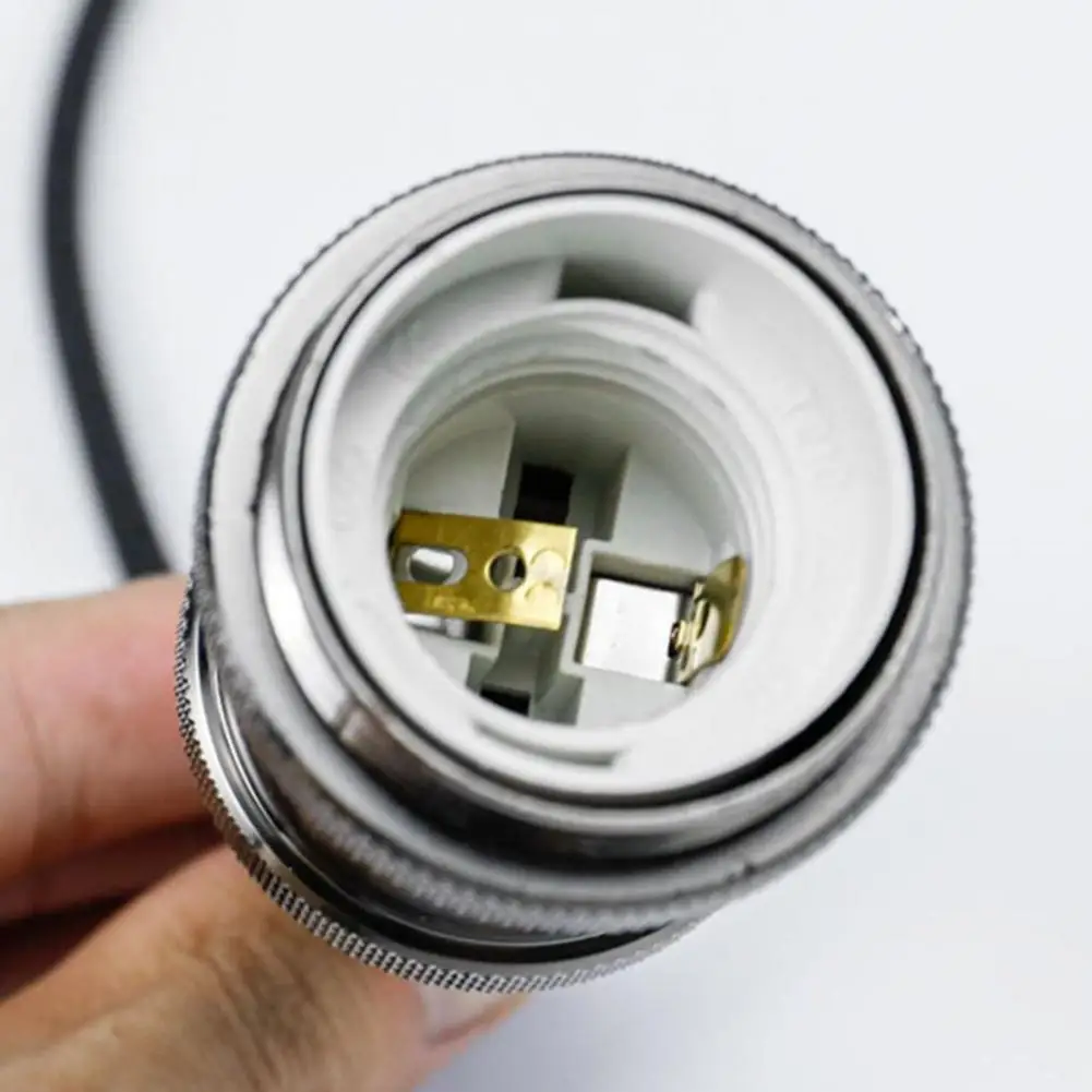 E27 Light Socket Lamp Holder E27 Pendant Light Cord Kit with Screw-in Socket 1m Hanging Fixture Cable Vintage Metal for Bulb