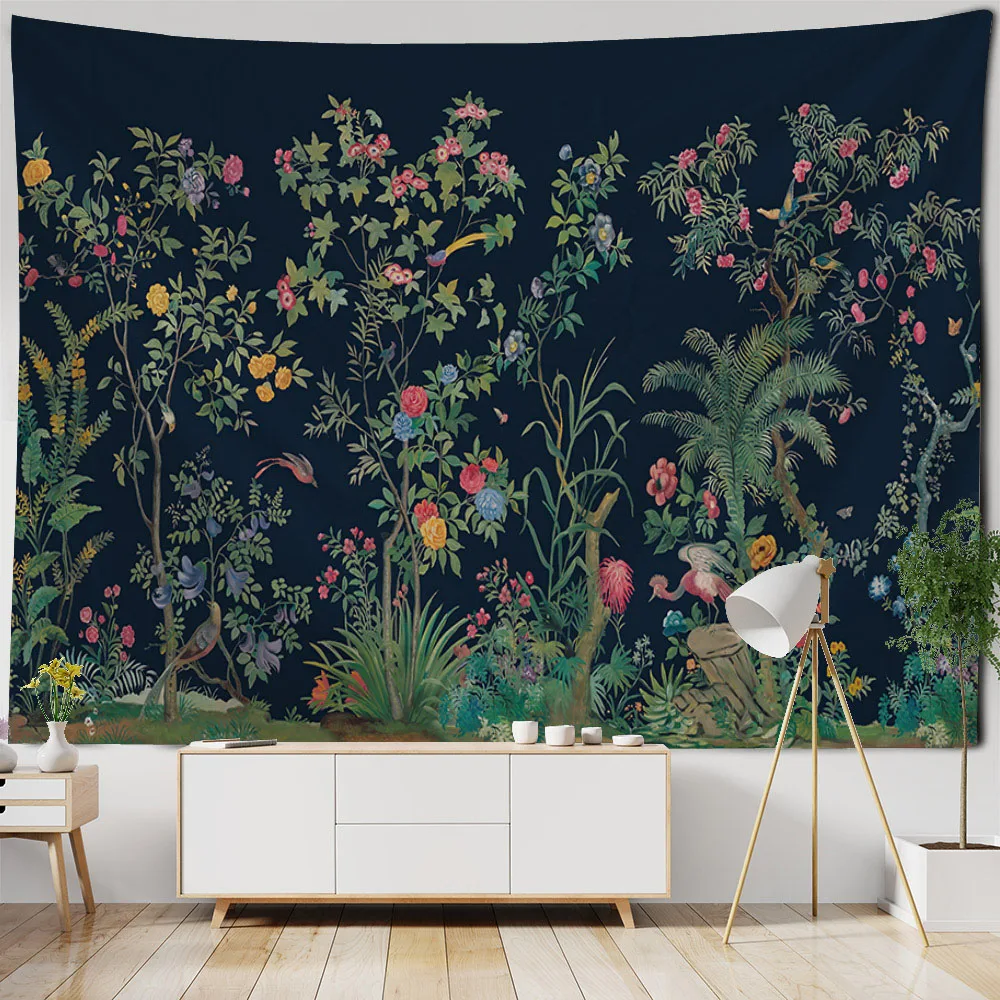 Tropical Plant Tapestry Soft Turtle Shell Leaf Wall Hanging Cloth Multiple Patterns & Sizes for Bedroom Home Decor