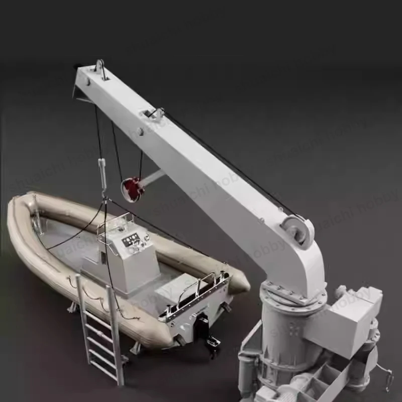 1Set 1/400 200 100 75 35 Scale Life Raft/Crane Model Uncolored Resin General Spare Parts for Simulation Ship DIY Modification