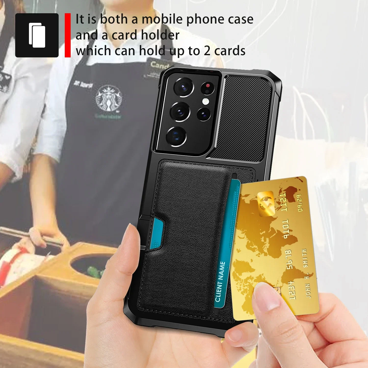 Magnetic Leather Card Pocket Case for Samsung Galaxy S23 S24 Ultra S22 S21 FE S20 Plus Cell Phone Accessories Cases