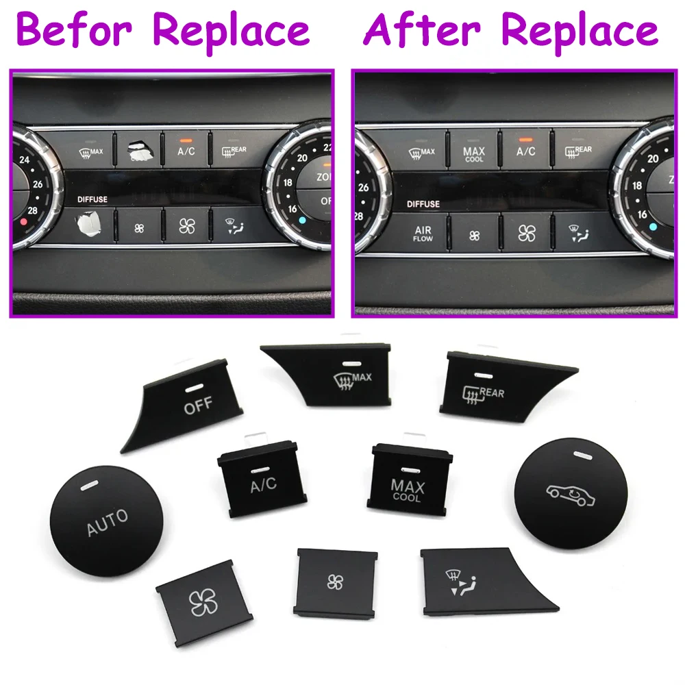 8PCS  W166 W292 W463 Dashboard Air Conditioner Wind Volume Heater Climate Control Button For Mercedes Benz ML GL GLE GLS G Class