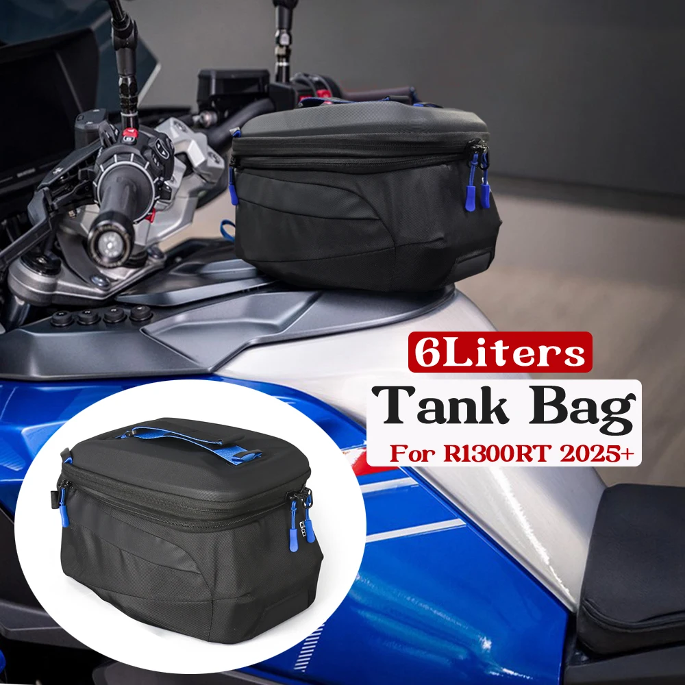 

New Motorcycle Accessories Tank Bag Quick Release Fuel Tank Bag 6L Black For BMW R1300 RT R1300RT R 1300 RT 2025 2026