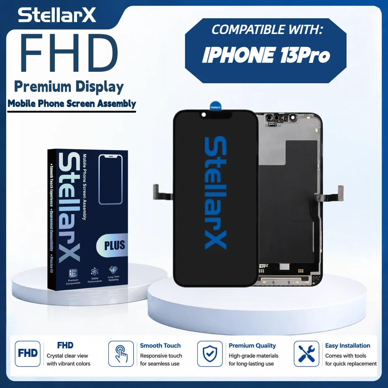StellarX Display For iPhone FHD High Color Gamut For IPhone13Pro Screen Replacement Assembly Repair Parts Full HD Display Module